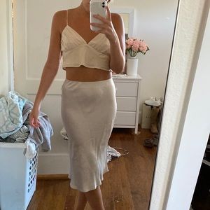 Aritzia Babaton Slip Midi Skirt